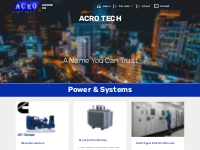 ACROTECH - Diesel Cummins Generator, Perkins Generator, Volvo, LED Lig