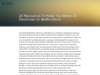 20 Resources To Make You Better At Electrician In Bedfo...