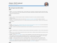 My entrepreneurial timeline - The Official Site of Adam McFarland