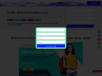CCSU B.Ed Admission 2024 - Admission Open | Delhi | Haryana | UP | Pun