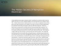 The Hidden Secrets Of Kempston Electrician