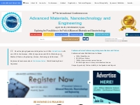 Advanced materials Conferences | Nanotechnology Conferences | Advanced