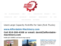Used Large Capacity Forklifts For Sale (Fork Trucks) - Affordable Mach