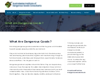 What Are Dangerous Goods ? - AIDGC