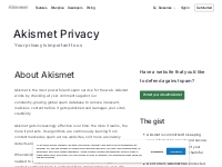 Privacy Policy   Akismet