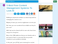 5 Best Free Content Management Systems To Look At By Lenji Haugan - Al