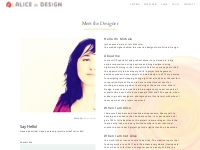 Learn more about the designer and the team behind Alice in Design