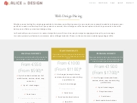 Web Design Pricing - Alice in Design