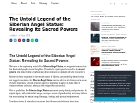 The Untold Legend of the Siberian Angel Statue: Revealing its Sacred P