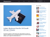 Indian Business Visa for UK South African Citizens - Allappssolution