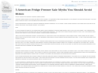 5 American Fridge Freezer Sale Myths You Should Avoid