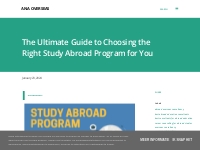 The Ultimate Guide to Choosing the Right Study Abroad Program for You