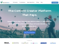 Valued Voice | The Platform Where Content Creators Earn.