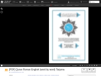 [PDF] Quran Roman English (word by word) Tarjuma : UnderstandQuran.Com