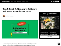 Top 5 Best E-Signature Software For Solar Businesses 2024