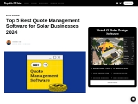 Top 5 Quote Management Software for Solar Businesses 2024
