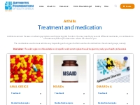 TREATMENT AND MEDICATION - Arthritis Foundation