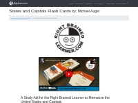 Right Brained Learner - United States and Capitals Flash Cards