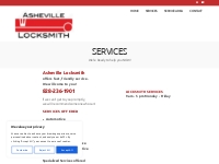 SERVICES - Asheville Locksmith Today!