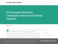 Are Dumpster Rentals for Construction Sites an Eco-Friendly Solution?