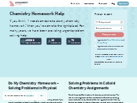 Do my Chemistry Homework Help - Help with Chemistry Homework