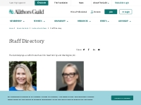  			Staff Directory - The Authors Guild