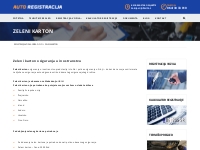 Zeleni karton izdavanje - Registracija vozila i tehnički pregled