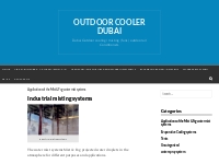 Industrial misting system - Outdoor Cooler Dubai