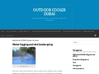 mist landscaping - Outdoor Cooler Dubai