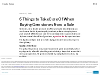 6 Things to Take Care Of When Buying Gemstones From a Sale   Beads Ven