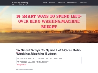 14 Smart Ways To Spend Left-Over Beko Washing.Machine Budget