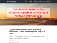 The Reason Behind Beco Washing Machines Is The Most Popular Topic In 2