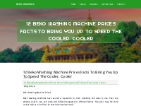 12 Beko Washing Machine Prices Facts To Bring You Up To Speed The Cool