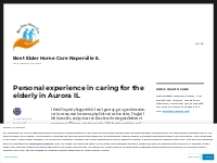 Personal experience in caring for the elderly in Aurora IL   Best Elde