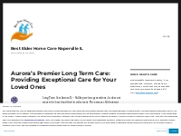 Aurora s Premier Long Term Care: Providing Exceptional Care for Your L