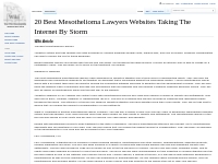 20 Best Mesothelioma Lawyers Websites Taking The Internet By Storm