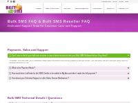 Bulk SMS FAQ, Bulk SMS Reseller FAQ