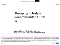 Shopping in Italy   Recommended Outlets   Site Title