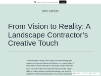 From Vision to Reality: A Landscape Contractor s Creative Touch   Bett