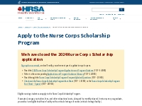 Apply to the Nurse Corps Scholarship Program | Bureau of Health Workfo