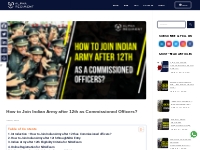 How to Join Indian Army after 12th as Commissioned officers?