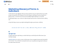 Marketing Glossary of Terms   Definitions | AWeber