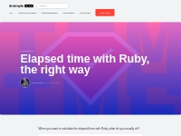         Elapsed time with Ruby, the right way - DNSimple Blog