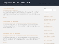 Comprehensive File Security SDK - Track file change, control file acce