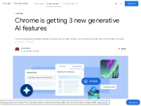 3 new generative AI features coming to Google Chrome