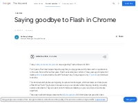 Saying goodbye to Flash in Chrome