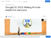 Google I/O 2023: Making AI more helpful for everyone