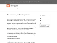 Official Blogger Blog: Share your unique style with new Blogger theme