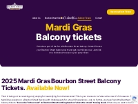 Mardi Gras Balcony Tickets | Bourbon Street Balcony Tickets