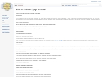 How do I delete Zynga account? - Bravo Wiki